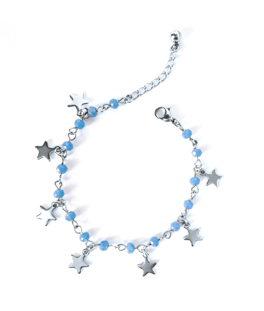 Bracciali Casetta di marzapane | Cyan Crystal Star Bracelet