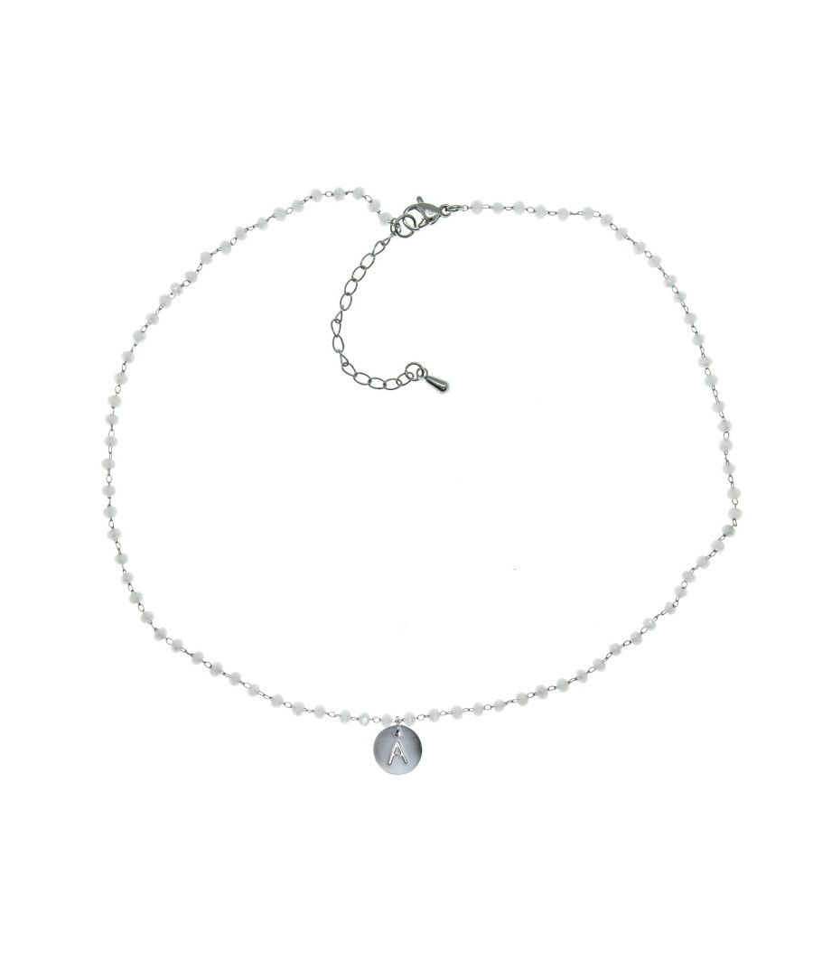 Collane Casetta di marzapane | Collana Choker White My Letter Coin